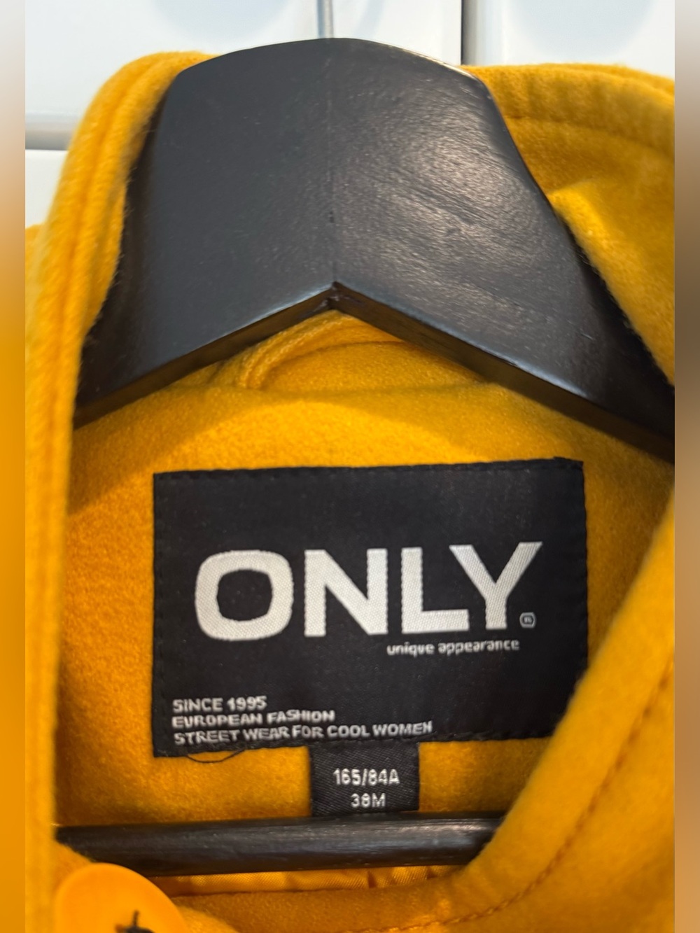 ONLY Mustard Double-Breasted Belted Trench Coat - Picture 3 of 3